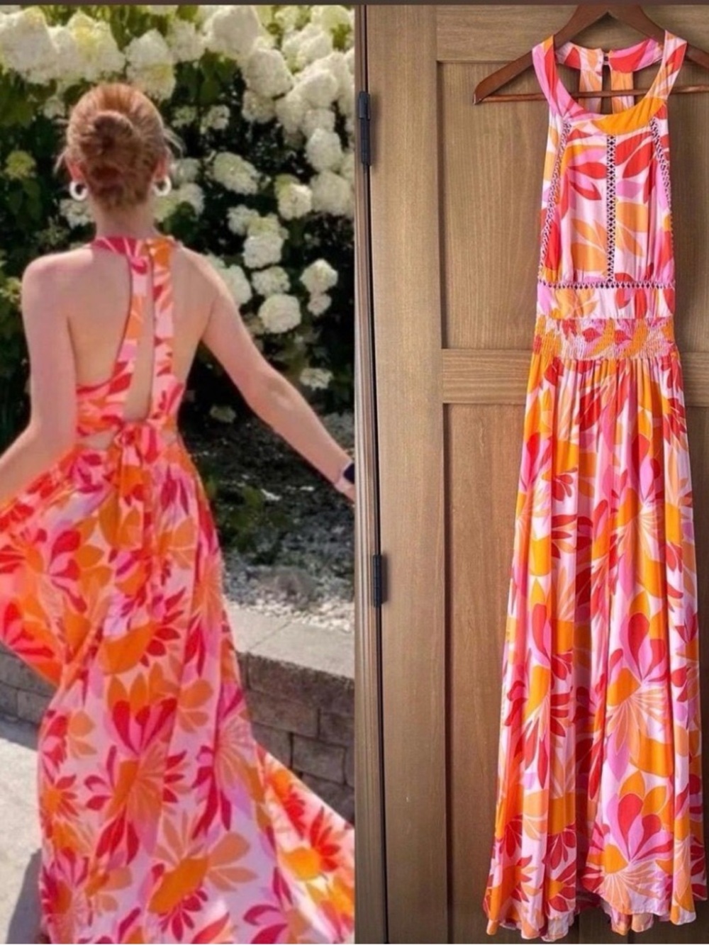 NWT Anthropologie Abel The Label ATL Floral Maxi Dress Size X Small